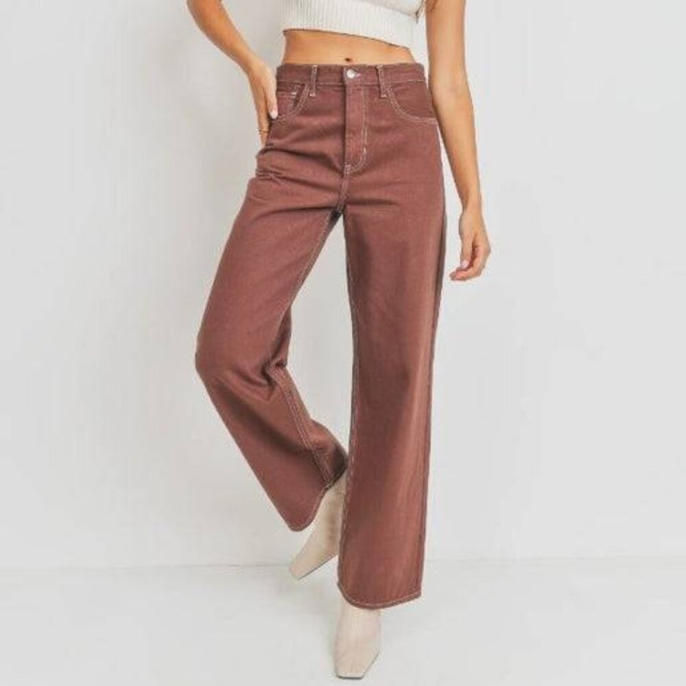 NWT Just Black Denim Walnut wide leg high waist